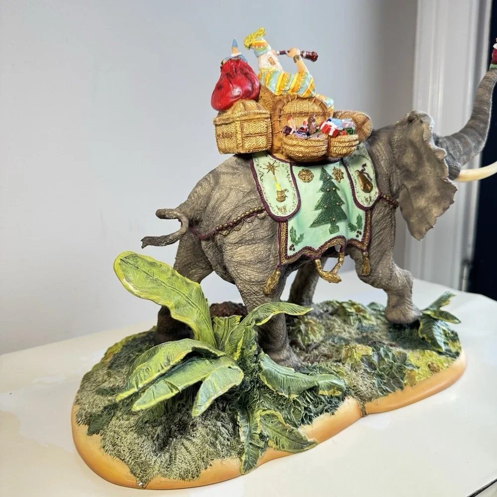 Maruri Santa's Safari Figurine Elephant 1996 Limited Ed 3727/5000 with‎ Box RARE